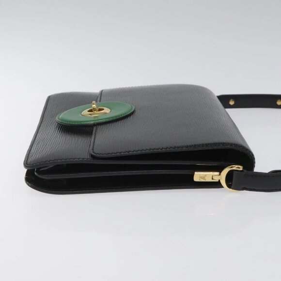 LOUIS VUITTON Epi Free Run Shoulder Bag Green Black - Picture 4 of 15